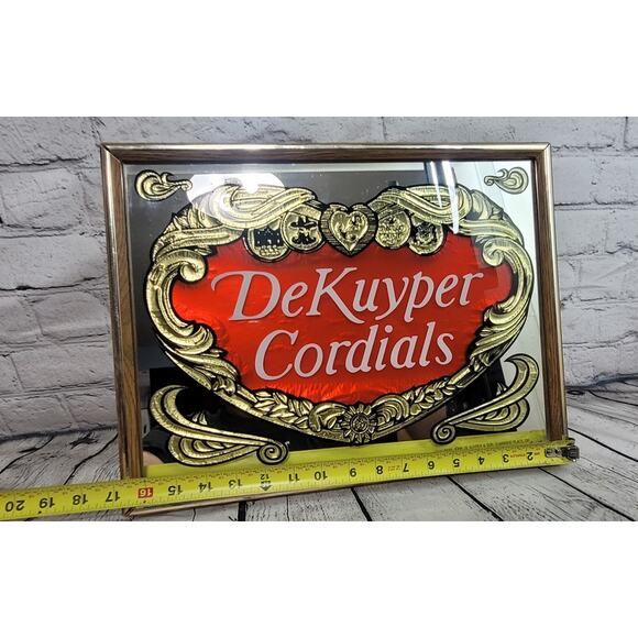 Vintage Framed DeKuyper Cordials Bar Mirror - Picture 5 of 6